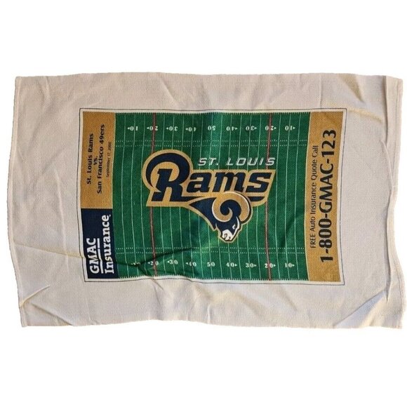 St Louis Rams Souvenir Rally Towel 2000 NFL Football Kickoff vs 49ers GMAC - Picture 1 of 7